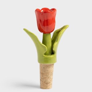Bottle stopper tulp rood