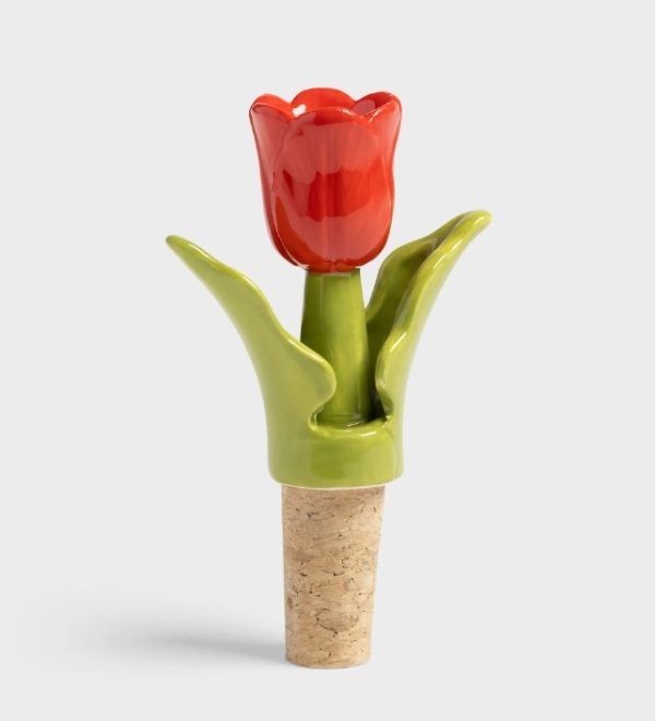Bottle stopper tulp rood