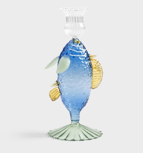 Kandelaar Vis Blauw